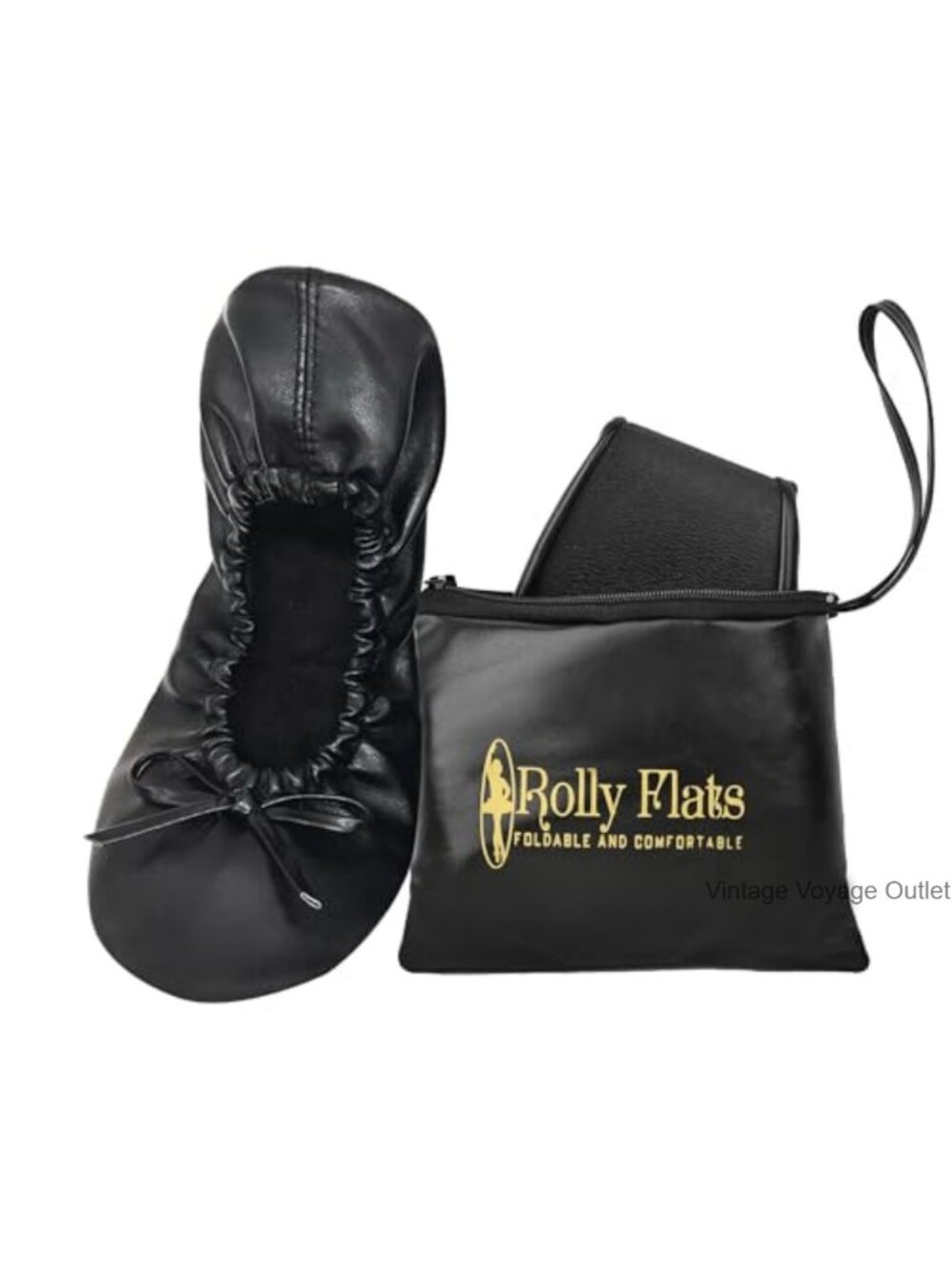 Foldable Ballet Flats for Travel & Wedding, Slip-On Shoes with Pouch